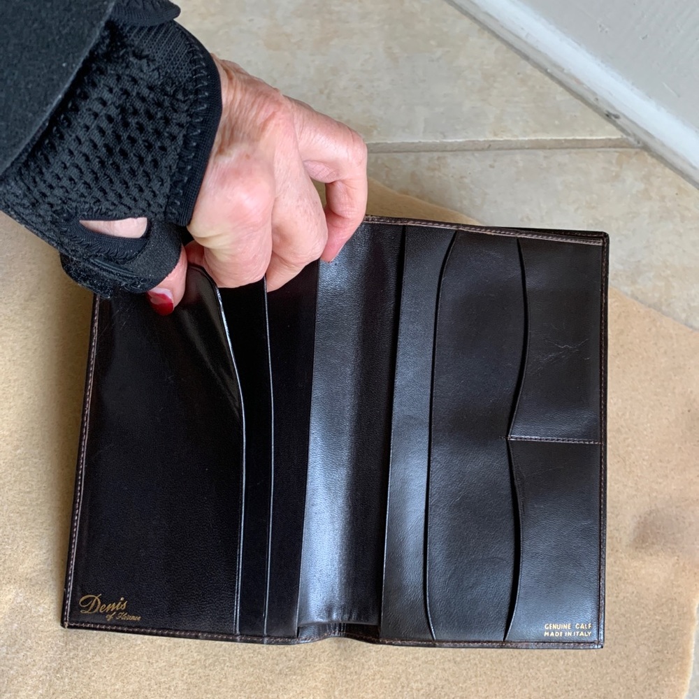 Vtg Retro “Denis of Florence” Genuine calf skin leather wallet made in Italy - Picture 3 of 15